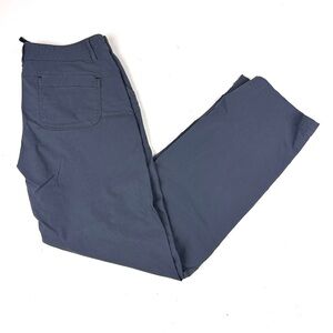 Title Nine Womens Drawstring Ripstop Pants Gray Sz 10 Zip Pocket